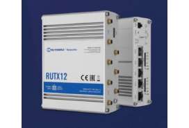 Промисловий маршрутизатор з 2-ма LTE радіомодулями Teltonika RUTX12, 2 SIM, 4 Gigabit Ethernet, Wi-Fi 802.11ac