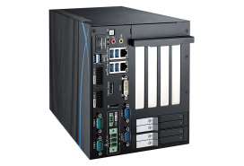 Безвентиляторна обчислювальна система класу робочої станції Intel® Xeon® /Core ™ i7/i5/i3 9-го покоління з чипсетом Intel® C246, 2 GigE LAN, 1 PCIe x8, 3 PCIe x4, 4 лотки для SSD з фронтальним доступом