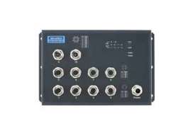 EN 50155 10-port Unmanaged M12 Ethernet Switch 24/48 VDC or 72/96/110 VDC