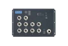 EN 50155 10-port Unmanaged M12 Ethernet Switch 72/96/110 or 24/48 VDC