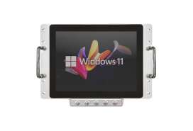 ELGENS TDM-P150SH5TAGF-RND2: Промышленный монитор IP65, 1500 нит, алюминиевая передняя панель, пленка Mosmite, AG, VGA/DP/HDMI, 9~36 В постоянного тока, MIL-STD-461G/1275E 