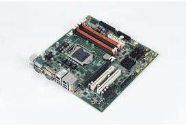Промышленная материнская плата microATX Advantech AIMB-580 LGA1156 с чипсетом Q57, 4 порта RS-232