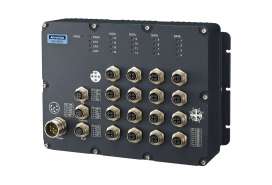 EN50155 16 портовый управляемый коммутатор Advantech EKI-9516 с портами POE, IP67 защитой и разъемами M12 для ЖД транспорта