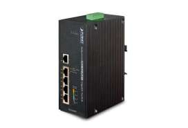 Planet IGS-504HPT Industrial 5-Port Gigabit Switch with 4-Port PoE+