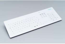 Cleankeys® сенсорна клавіатура GETT CK4 з емнісною скляною поверхнею для легкої гігєнічної оробки та комфортної роботи