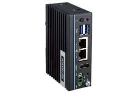 Compact, Fanless Edge PC with Intel® Atom® Processor, 64GB eMMC, 2 x LAN, 2 x USB, and 1 x HDMI