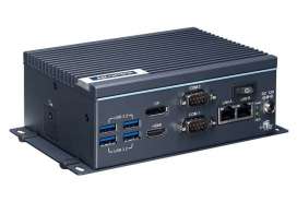 Compact IoT Edge Computer by Advantech with Intel® Core™ i Processor, 2 x GbE, 4 x USB 3.2, 2 x RS-232/422/485, 1 x HDMI, 1 x DP, 1 x GPI