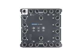 Advantech EKI-9520G-MPW: Керований комутатор EN 50155, клас L2, роз'єм M12, 20 портів GE, підтримка PoE, живлення 24–110 В пост. струму