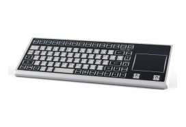 IP65 Захищена промислова клавіатура Industyle TKF-085c-TOUCH-MGEH в плоскому алюмінієвому корпусі з сенсорною панеллю