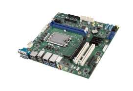 Intel® 12/13th Gen Core™ processors (Alder Lake-S/Raptor Lake-S) i9/i7/i5/i3 LGA1700, MicroATX with DP/HDMI/VGA/ eDP(LVDS), 1xGbE LAN, 1x2.5GbE LAN, 8xUSB 3.2, 2xPCI slot, 10xCOM