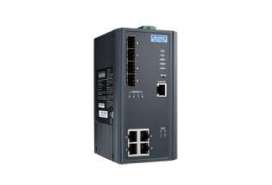  Managed Ethernet Industrial PoE Switch EKI-7708G-4FP, IEEE802.3af/at, 46~57VDC