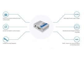 Robust and reliable RS232 to 4G LTE Cat1  IoT gateway TRB142