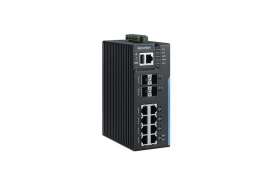 Advantech EKI-8712G-4XFPI: 8 x GE & 4 x 10G SFP+ Port Managed Industrial L3 PoE Switch