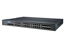 Advantech EKI-9728G-4X8CI: Industrial Rackmount Managed Switch with AC/DC 4 x 10GbE + 16GE + 8GE, -40~85 ℃
