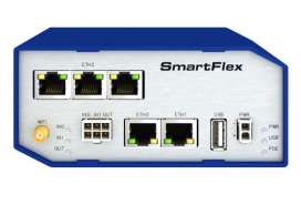Industrial router SmartFlex SR300 with 2 Ethernet 10/100 interfaces, 1 USB 2.0 and secure tunnel (IPSec, OpenVPN, L2TP)
