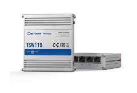 Неуправляемый коммутатор L2 Teltonika TSW110 5 x Gigabit Ethernet со скоростью до 1000 Мбит/с