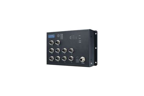 EN 50155 10-port Unmanaged M12 Ethernet Switch Advantech 72/96/110 or 24/48 VDC EKI-9510G-2GH