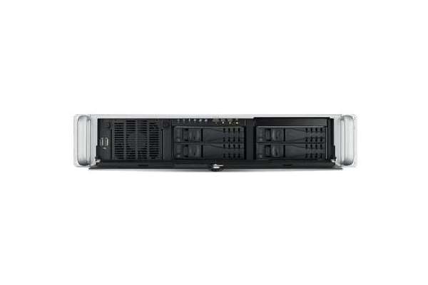 2U Rackmount Chassis for ATX Motherboard with 4 Hot-Swap SAS/SATA HDD Trays and RPS