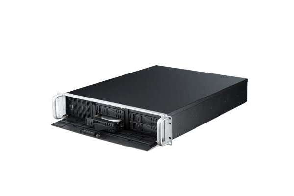 2U Rackmount Chassis HPC-7242 with 4 Hot-Swap SAS/SATA HDD Trays and RPS