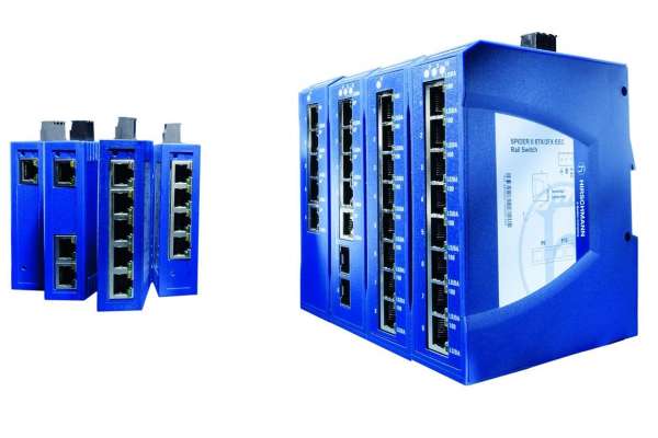 Промислові некеровані комутатори Hirschmann SPIDER от 2 до 16 портів Fast та Gigabit Ethernet на DIN рейку