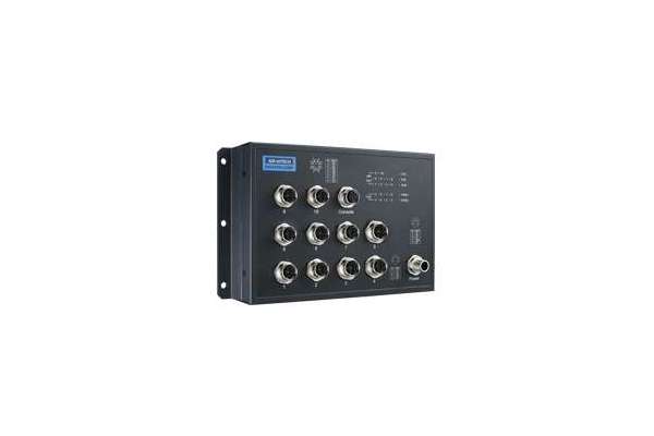 EN50155 Managed PoE Ethernet Switch Advantech with 10xGE(2bypass), 72-110/ 24-48 VDC EKI-9510G