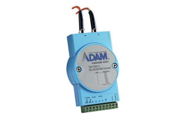 Fiber Optic to RS-232/422/485 Converter ADAM-4541/ADAM-4542+ with automatic RS-485 data flow control