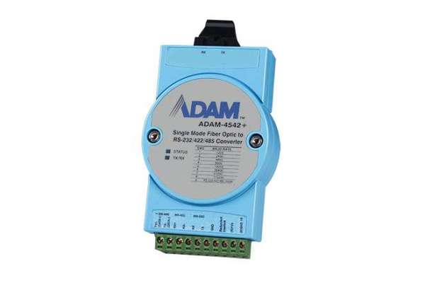 Fiber Optic to RS-232/422/485 Converter ADAM-4541/ADAM-4542+ with automatic RS-485 data flow control