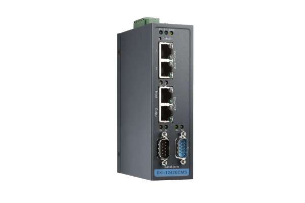 Industrial Protocol Gateway Advantech EKI-1242 with Modbus to PROFINET, EtherNet/IP and EtherCAT communication support