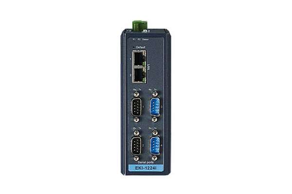 Modbus шлюзы передачи данных Advantech EKI-1221, EKI-1222, EKI-1224 в сеть Ethernet на 1, 2 и 4 последовательных порта RS485 с гальванической развязкой и расширенным температурным диапазоном