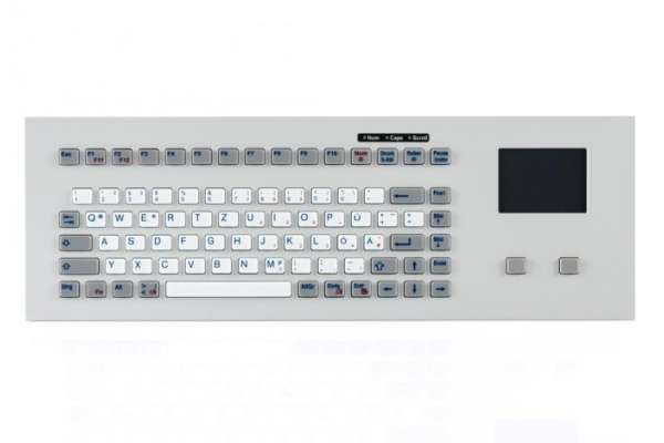 IP65 клавиатура на поверхность с силиконовыми клавишами GETT InduKey TKG-083b с сенсорным или шаровым манипулятором