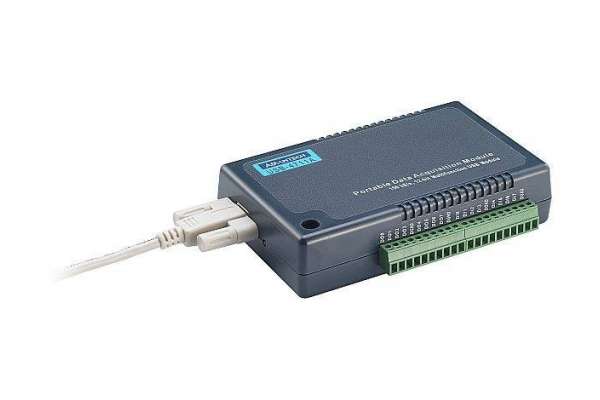 Скоростной 16-ти канальный модуль с интерфейсом USB 12-бит АЦП Advantech USB-4711A, ЦАП 12-бит и 8 бит дискретный ввод/вывод, 32 бит счетчик