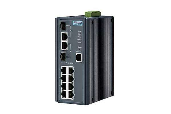 Управляемый Gigabit Ethernet коммутатор Advantech EKI-7710 на 2 SFP комбинированных порта и 8 POE портов