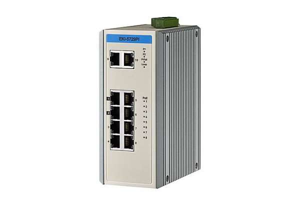 8G+2G порта MODBUS/TCP и SNMP совместимый гигабитный коммутатор Advantech EKI-5729PI c POE 