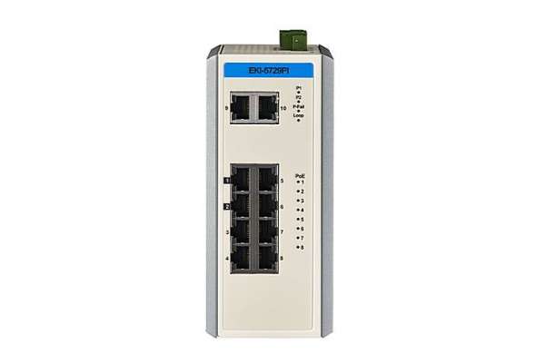 8G+2G порта MODBUS/TCP и SNMP совместимый гигабитный коммутатор Advantech EKI-5729PI c POE