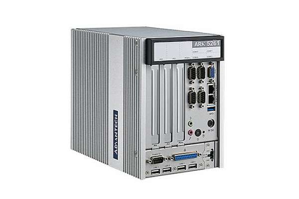 Промышленный компьютер Advantech ARK-5261 на Intel® Celeron J1900 со слотами PCI и PCI-E и питанием 9-36 VDC с пассивным охлаждением для систем видеонаблюдения и промышленной автоматизации