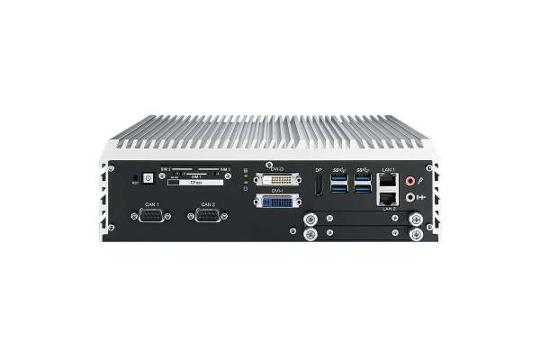 Workstation-grade Intel® Xeon®/Core™ i7/i5/i3 (Kaby Lake/Skylake) Fanless Embedded System with Intel® C236, 10 GigE LAN w/8 M12 PoE /LAN Bypass, 2 CAN Bus, 2 Front-access SSD Tray, 8 USB 3.0