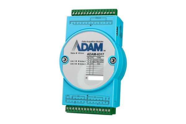 8AI/11DI/10DO IoT Modbus/OPC UA Ethernet Remote I/O  module Advantech ADAM-6317