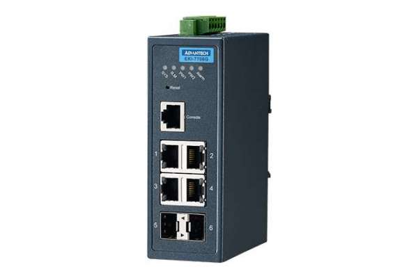 4GE+2G SFP Managed Ethernet Switch Advantech EKI-7706
