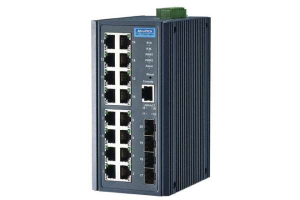 Industrial Managed Ethernet Switch Advantech EKI-7720 -40 ~ 70°C wide-range operating temperature