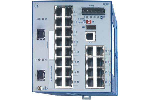 Промислові комутатори Hirschmann RS20/30/40 від 4 до 25 Fast і Gigabit Ethernet портів із конфігурацією під замовлення