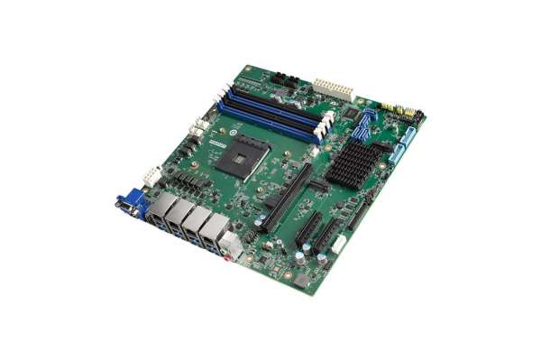 Плата MicroATX підтримує AMD AM4 Ryzen™ серії 5000 з 1 портом DP/HDMI/VGA, 6 портами COM, 4 портами GbE LAN, 8 портами USB 3.2, 4 портами USB 3.0, 3 портами USB 2.0 Advantech AIMB-522