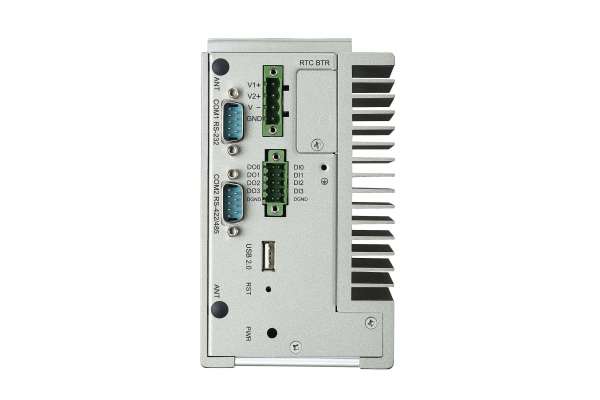 Advantech Control DIN-rail fanless PC with Intel® Atom™ Quad-Core Small Size, 3 x GbE, built-in 4GB DDR3L, 2 x mPCIe, 1 mSATA, 2 x COM, 8 x DI/O, 3 x USB, HDMI, VGA