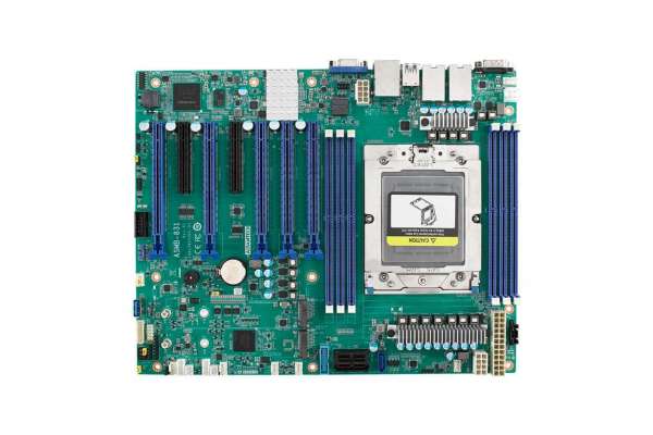 LGA 6096 AMD® EPYC™ 9004 ATX Server Board with 6 x DDR5, 5 x PCIe x16 + 2 x PCIe x8, 9 x SATA3, 7 x USB 3.2 (Gen1), Dual 10GbE, and IPMI Advantech ASMB-831
