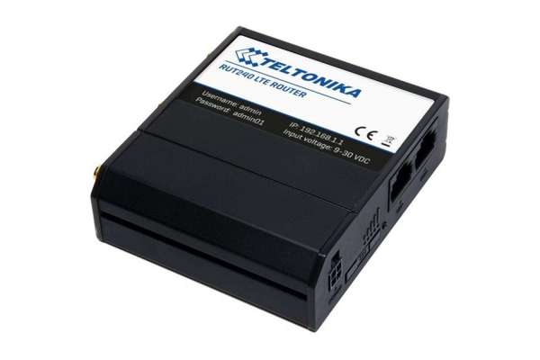 Компактный LTE-маршрутизатор Teltonika RUT240 для профессиональных приложений, c Wi-Fi и 2 портами Ethernet