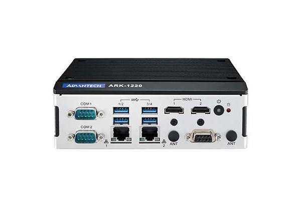 Fanless Box PC ARK-1220L by Advantech on Intel Atom E3940 QC SoC with 4K Dual HDMI/Dual LAN/M.2 DIN-Rail 