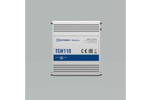 Комутатор L2 Teltonika TSW110 5 x Gigabit Ethernet зі швидкістю до 1000 Мбіт/с