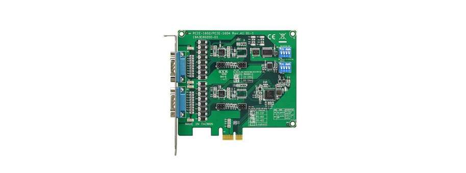 2-х портовая коммуникационная плата Advantech PCIE-1602 с шиной PCIe x1 и гальванической развязкой