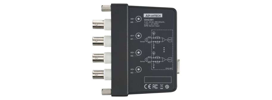 256kS/s/ch, 24-bit, 4-ch iDAQ Module for Sound and Vibration Advantech  iDAQ-801