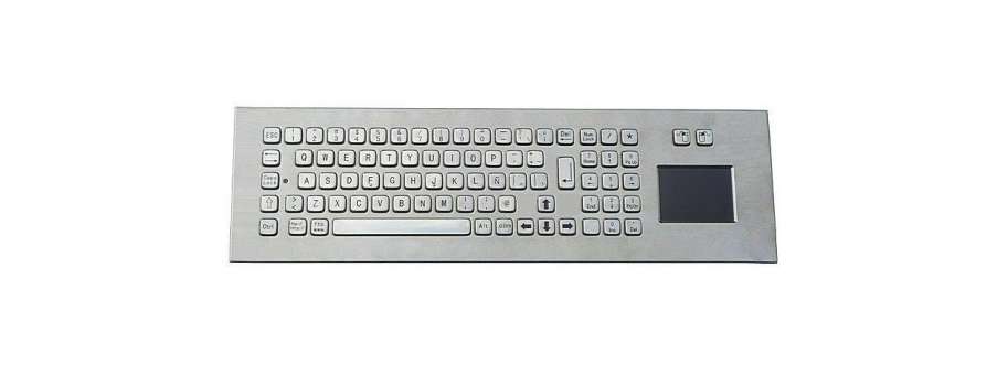 Захищена IP65 клавіатура з нержавіючої сталі X-KEY X-PP81F з сенсорний маніпулятором, 81 клавіша, USB.