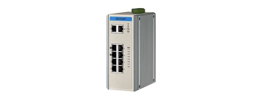 8G+2G порта MODBUS/TCP и SNMP совместимый гигабитный коммутатор Advantech EKI-5729 c SFP модулями или POE 